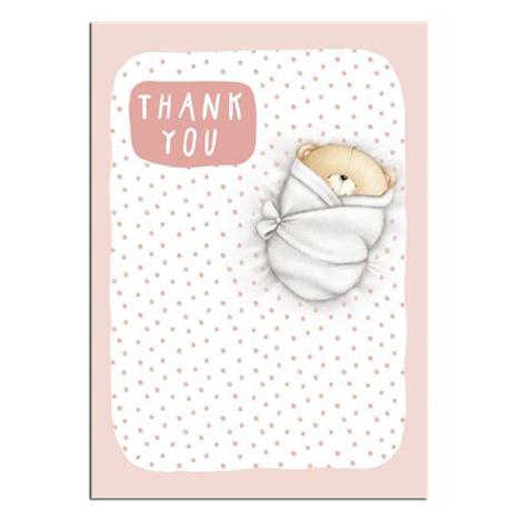 Forever Friends Baby Girl Thank You Cards (Pack of 8)